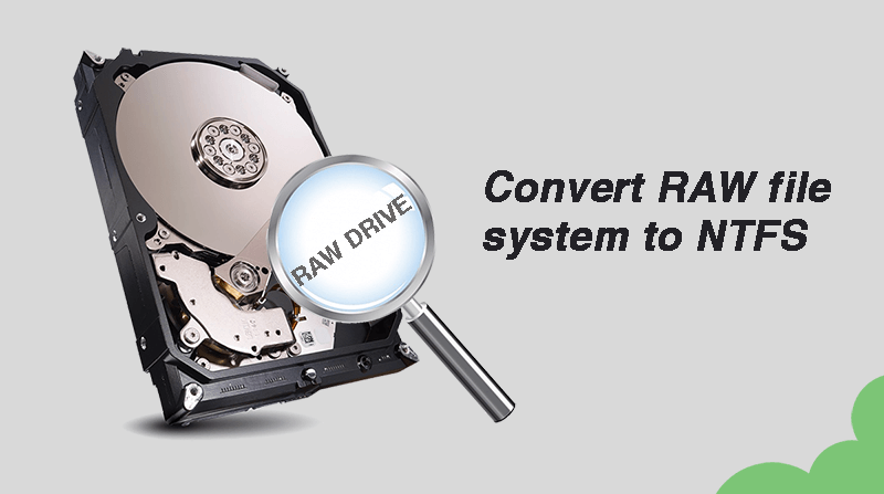 RAW 파일 시스템을 데이터 손실 없이 NTFS로 변환하는 방법